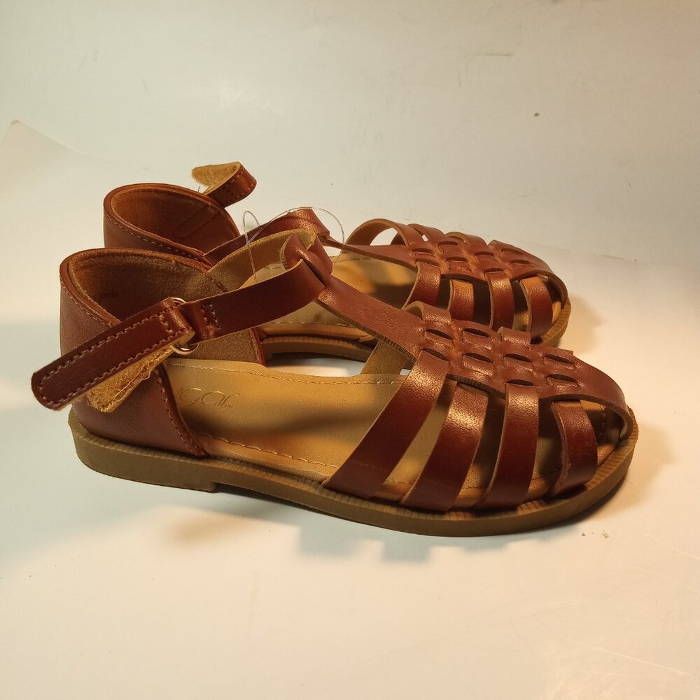 Sandals size Youth 10 lil caramel Sugar™ leather